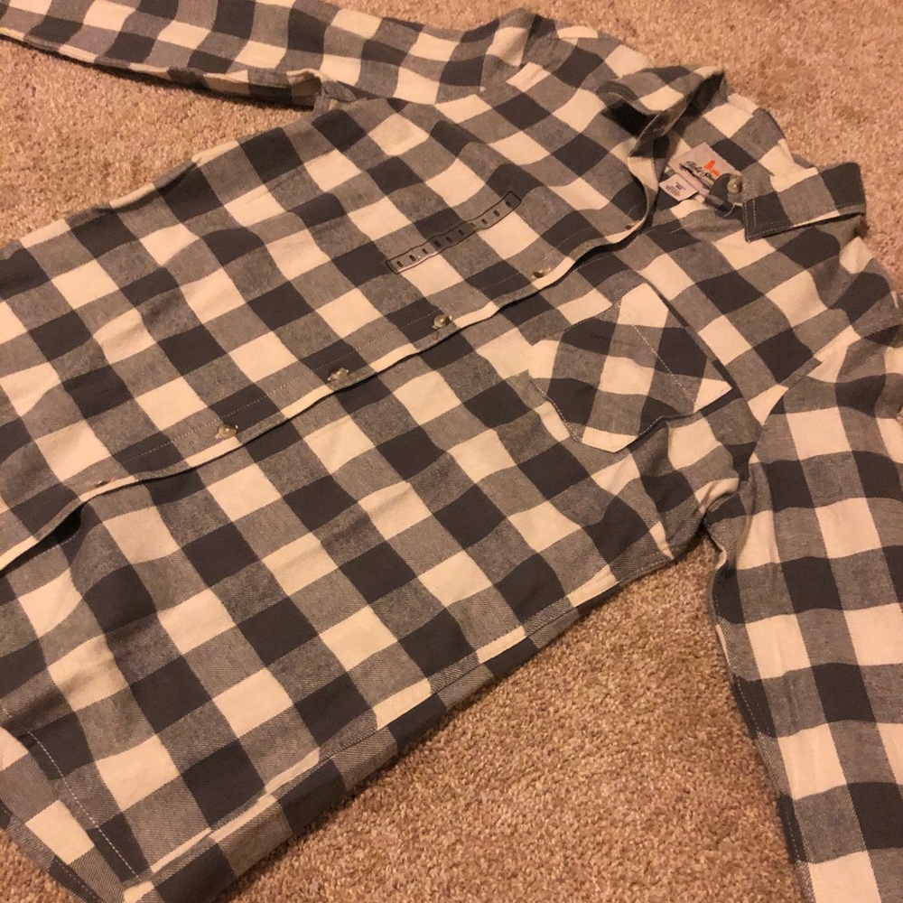 Gray and White Flannel
